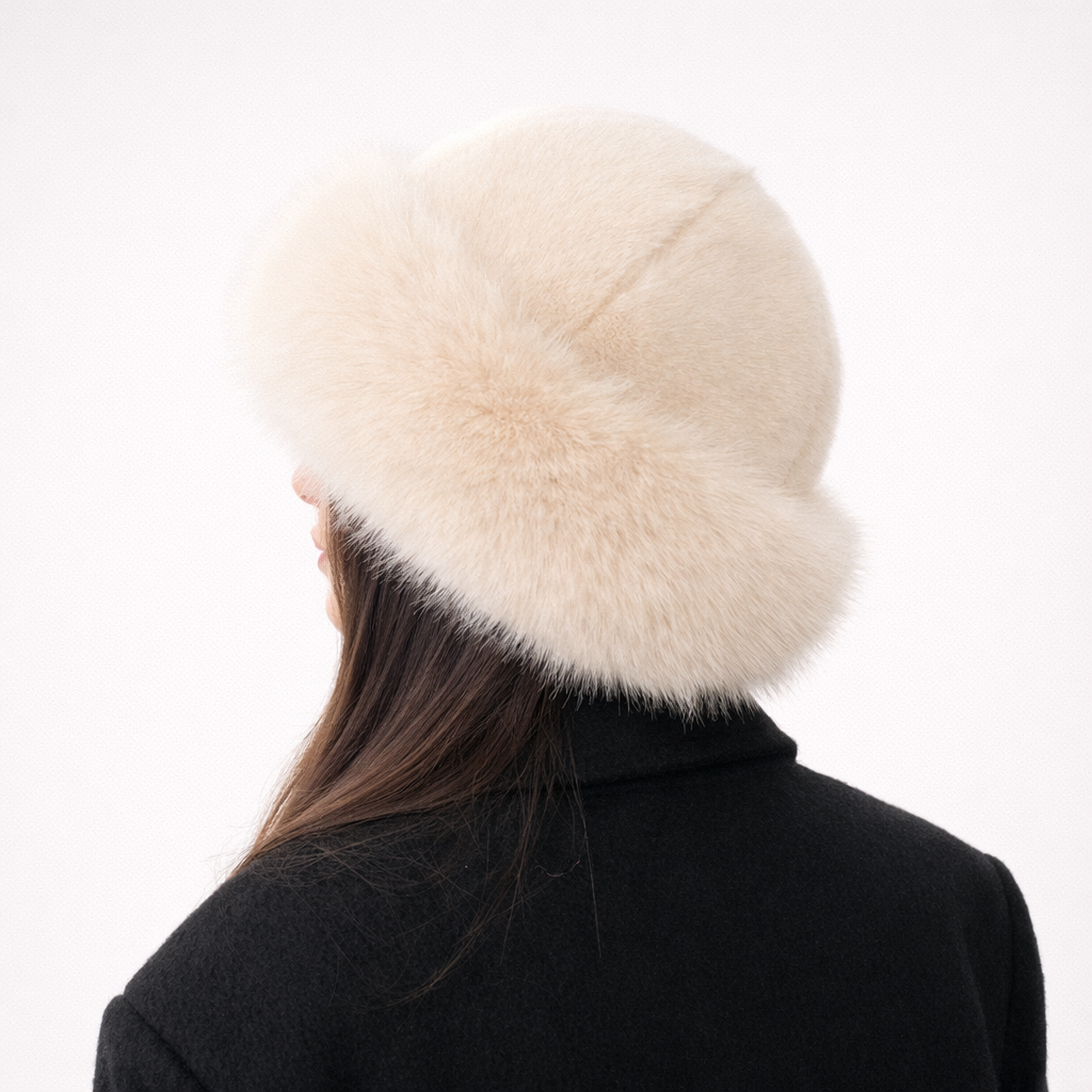 Bonnet Femme d’Hiver en Matière Pelucheuse, Style Européen & Coréen, Ultra Chaud et Tendance