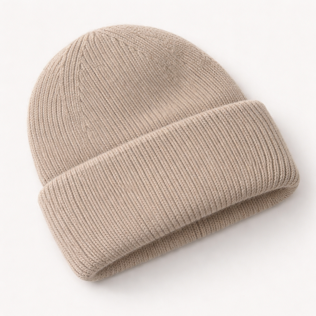 Bonnet Femme Chaud en Maille Tricotée, Style Casual pour l’Hiver