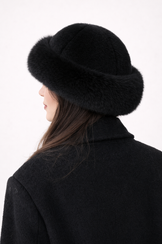 Bonnet Femme d’Hiver en Matière Pelucheuse, Style Européen & Coréen, Ultra Chaud et Tendance