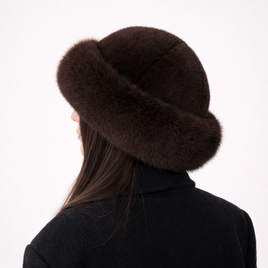 Bonnet Femme d’Hiver en Matière Pelucheuse, Style Européen & Coréen, Ultra Chaud et Tendance